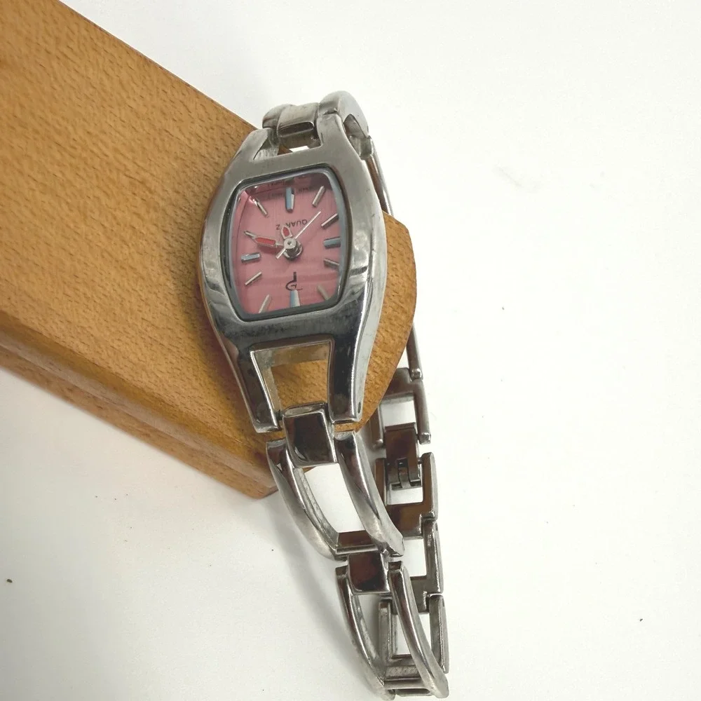 Vintage Watch Lot 3 Wyler Pink Dial Analog Repair Project Stainless Steel 90s